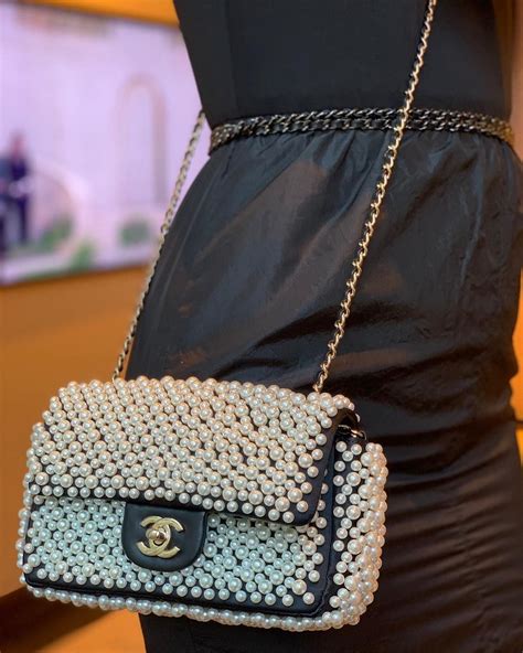 chanel pearl flap bag|authentic chanel classic flap bag.